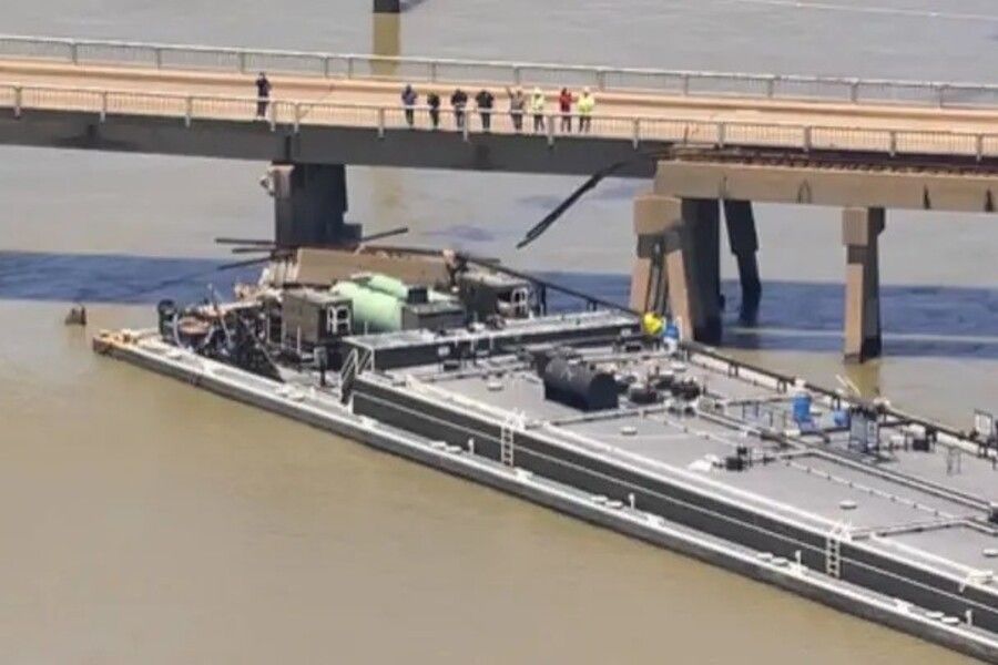 Barge Strikes Pelican Island Bridge in Galveston, Causing Partial ...