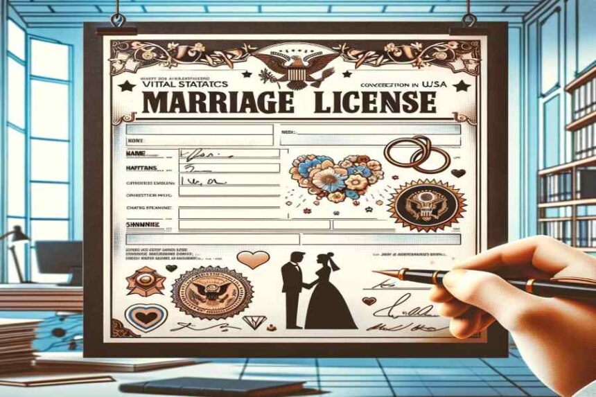 Vital Statistics Marriage License in USA