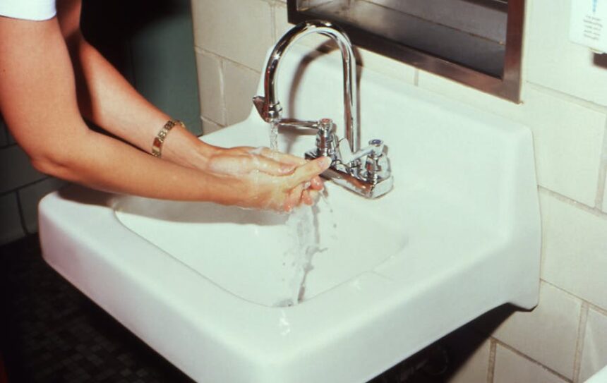 Blue Stains on Wash Basins